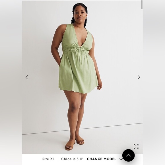 NWOT Madewell Sophia Deep-V Mini Dress (new without tags) - Picture 6 of 13